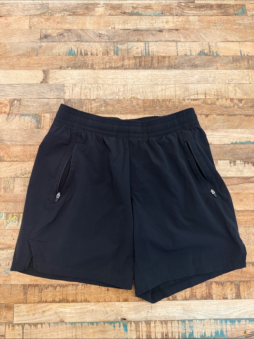 all in motion Black Athletic Drawstring Zip-Pocket Shorts
